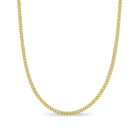 3.5mm Miami Micro Cuban Curb Chain - Yellow Gold