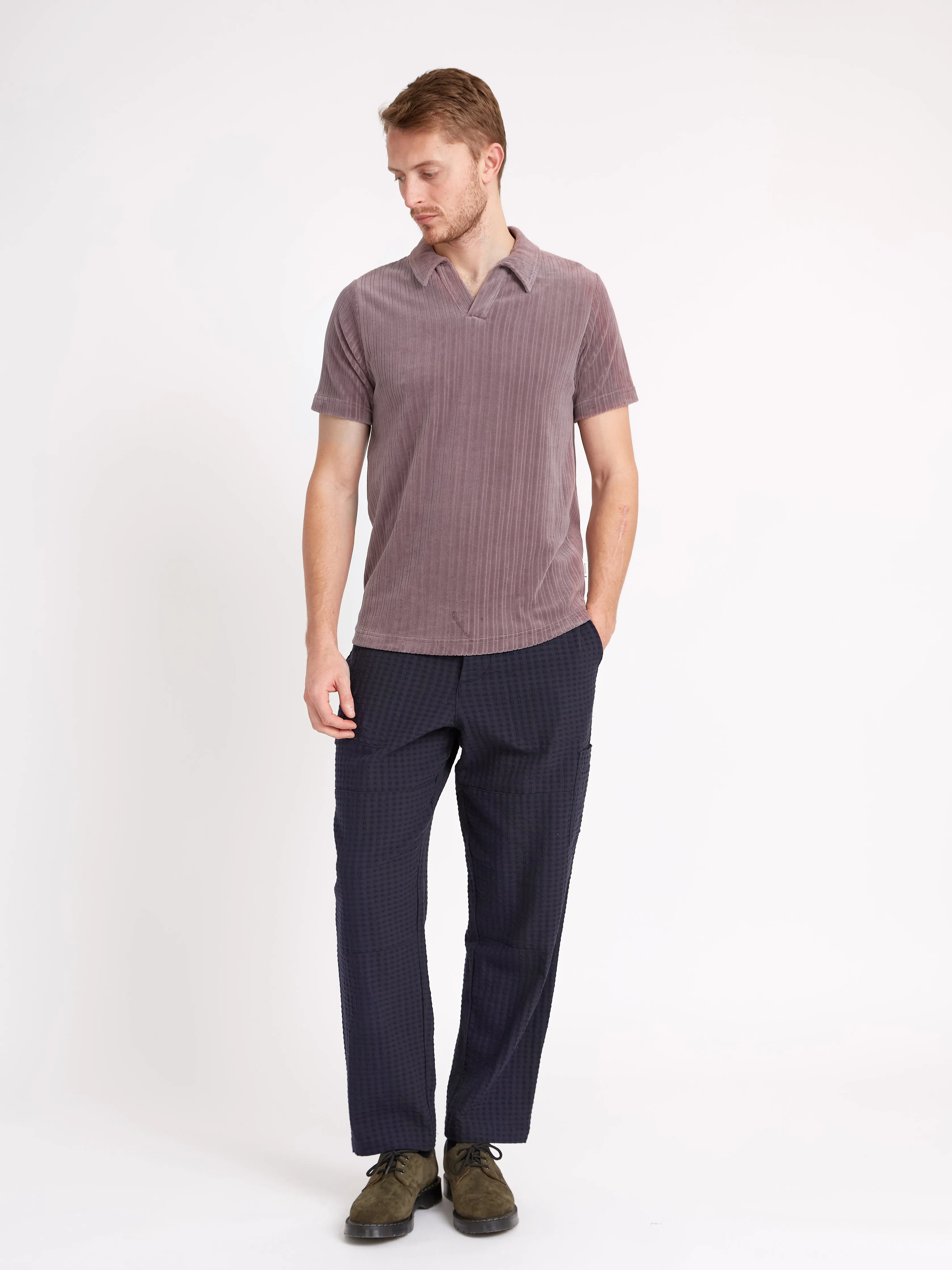 Austell Short Sleeve Polo Shirt Willow Mauve