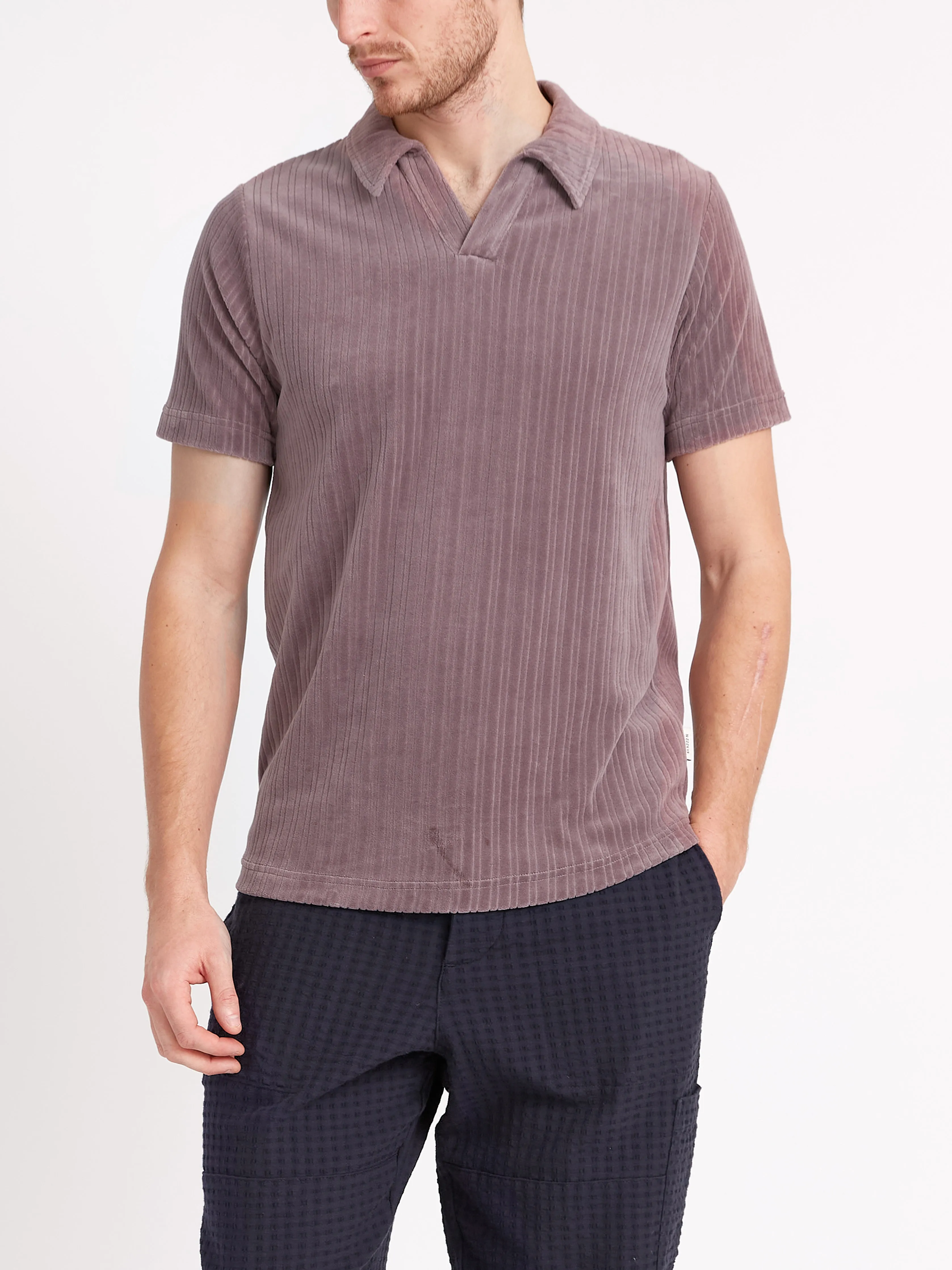 Austell Short Sleeve Polo Shirt Willow Mauve