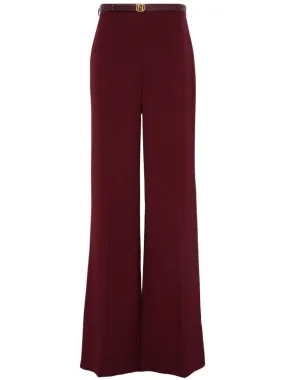 BELTED PRESSED CREASE PALAZZO PANTS