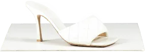 BOTTEGA VENETA White Leather Padded Mules 90 Heels UK 6 EU 39 👠