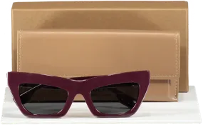 Burberry Aubergine Be4405 Cat Eye-frame Acetate Sunglasses In Case & Box