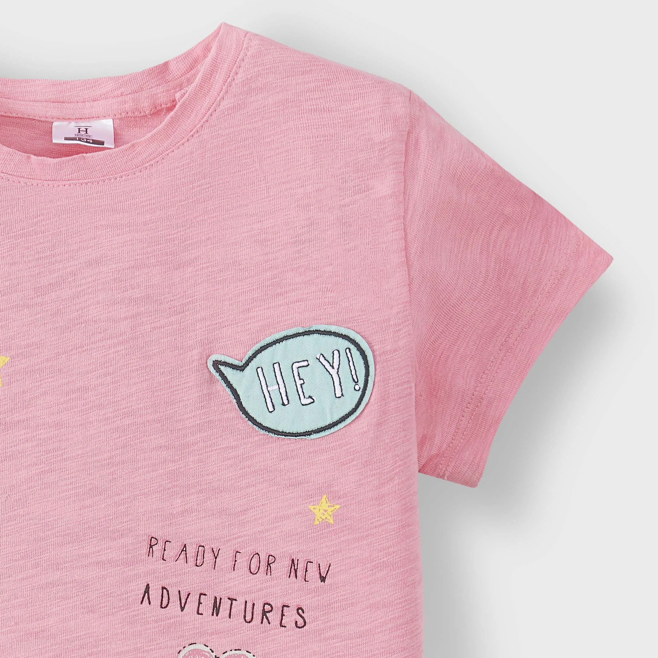 C1459 HSE Hey! Ready for New Adventures Cool Pink T-Shirt