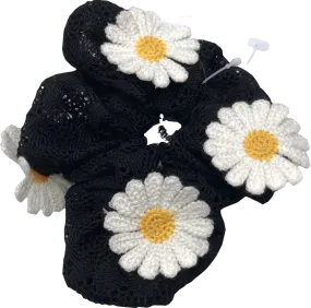 Claire's Black Daisy Scrunchie One Size