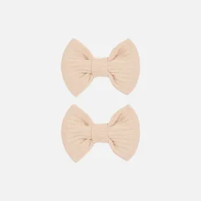 Cozy Mini Bows - Oatmeal