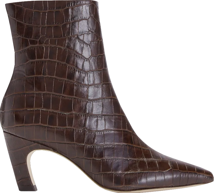 EVERLANE Brown Crocodile Embossed Leather The Banana Heel Boot Us9 UK 6.5 EU 39.5 👠