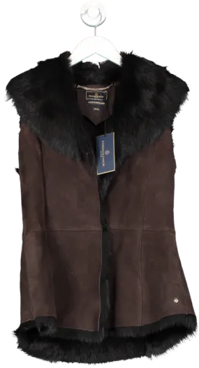 Fairfax & Favor Brown The Elizabeth Sheepskin Gilet UK S