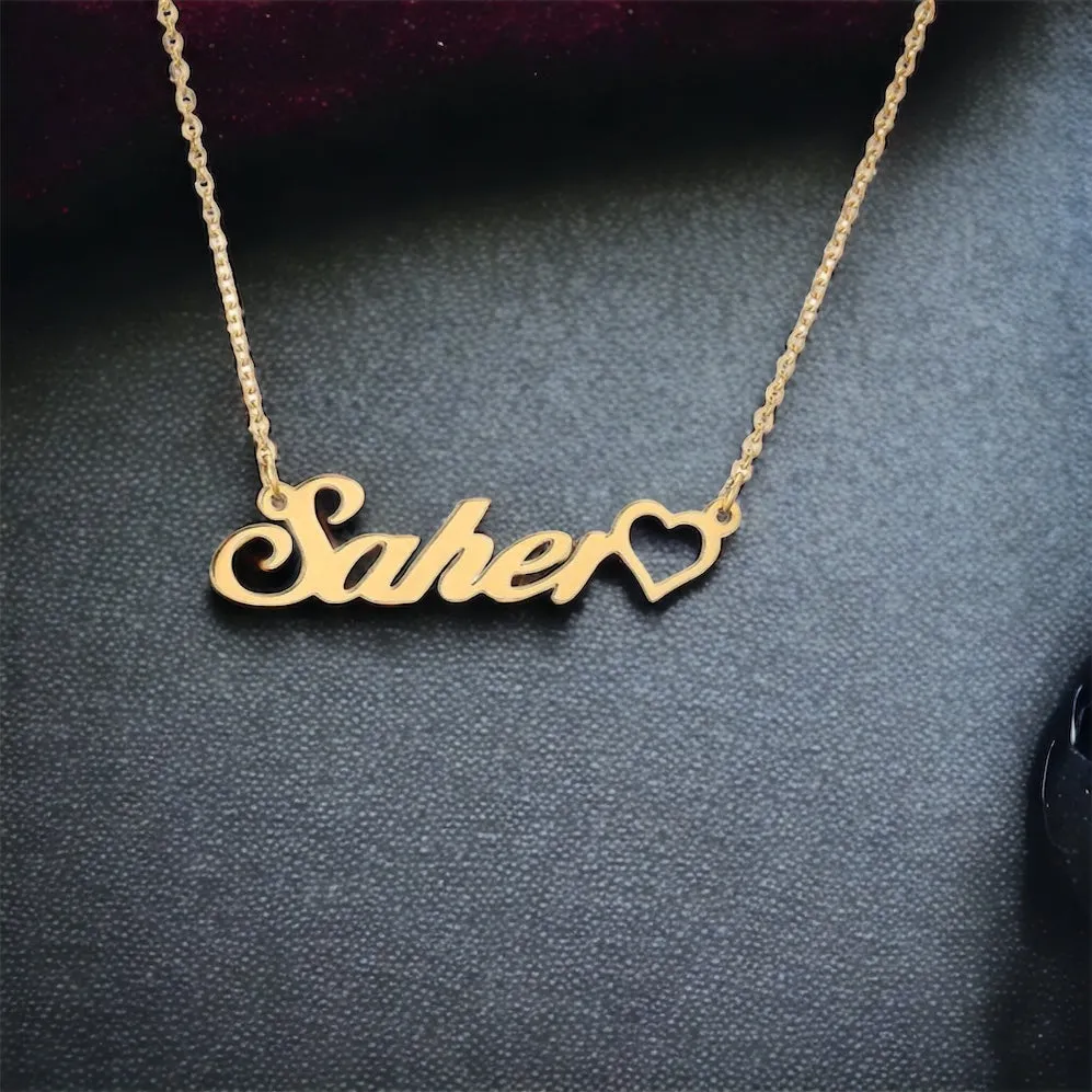 Gold 14k name pendant