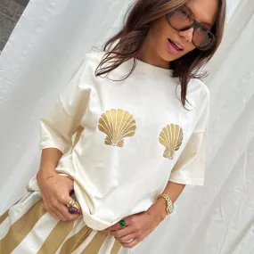 Gold Shell Boob T-Shirt