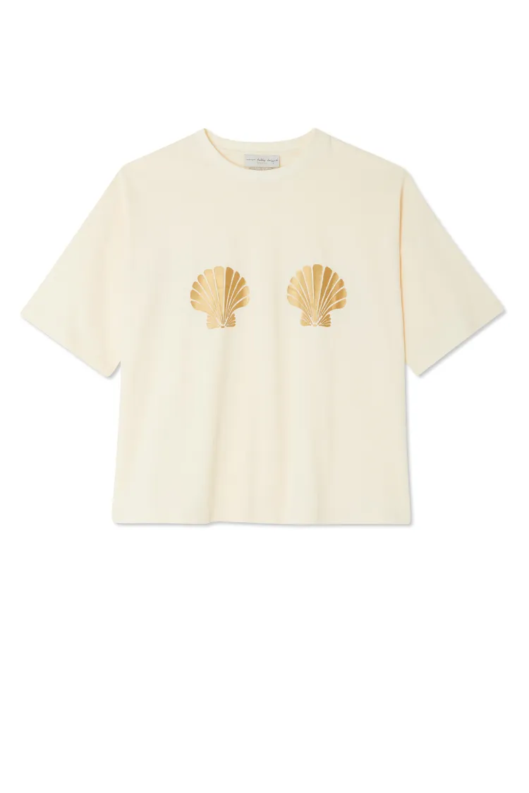 Gold Shell Boob T-Shirt