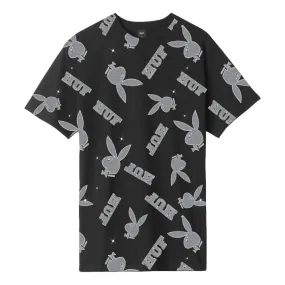 HUF PLAYBOY VVS PATTERN S/S TEE-BLACK