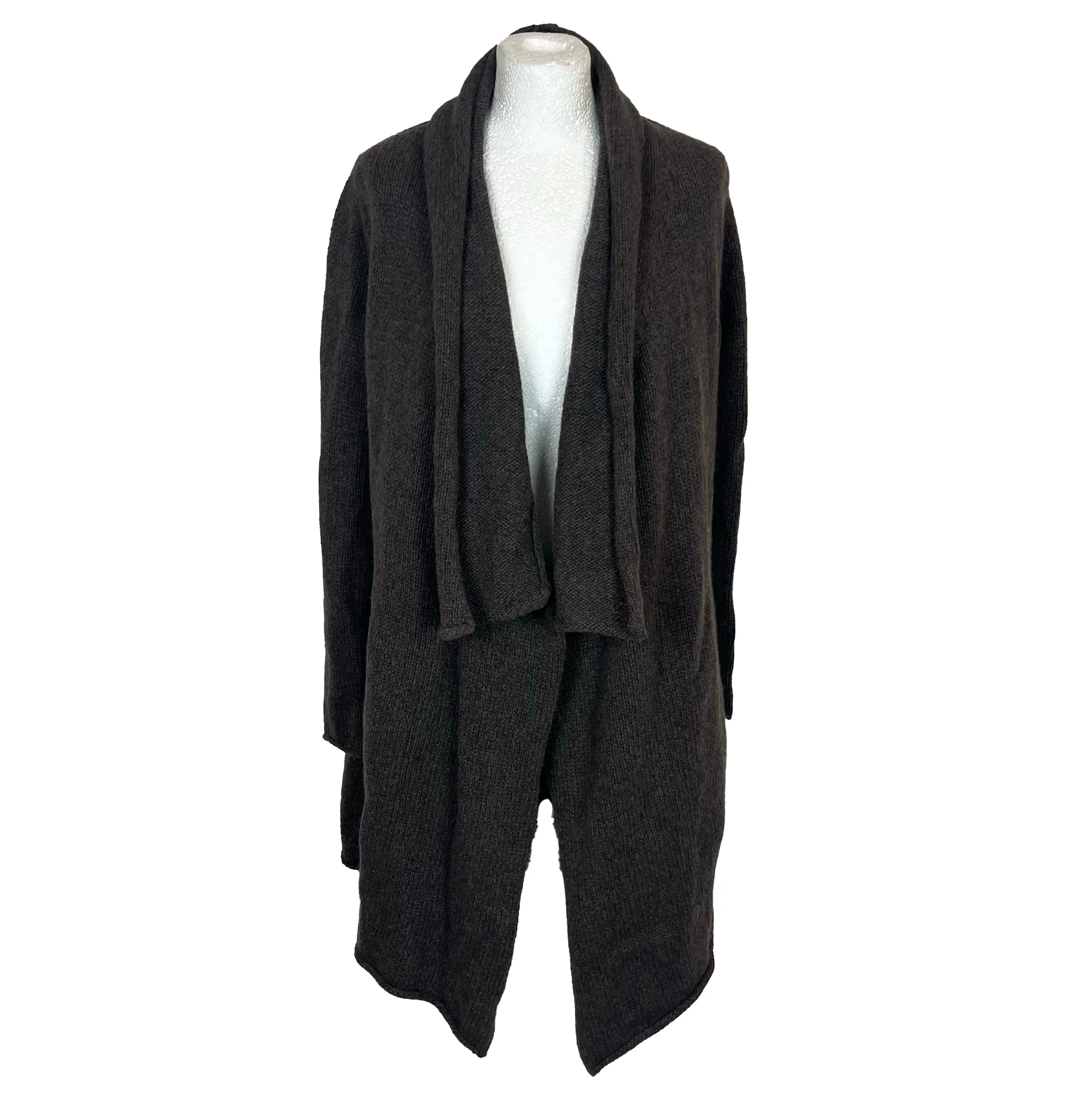 Inhabit Pewter Chunky Cashmere Longline Cardigan S