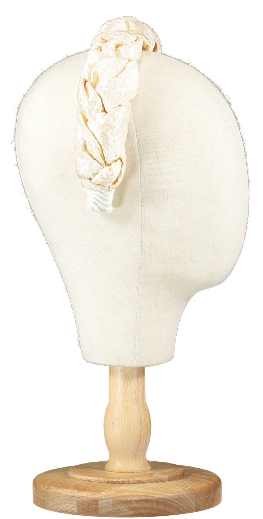 Jennifer Behr Cream Lori Headband In Silk Faille One Size