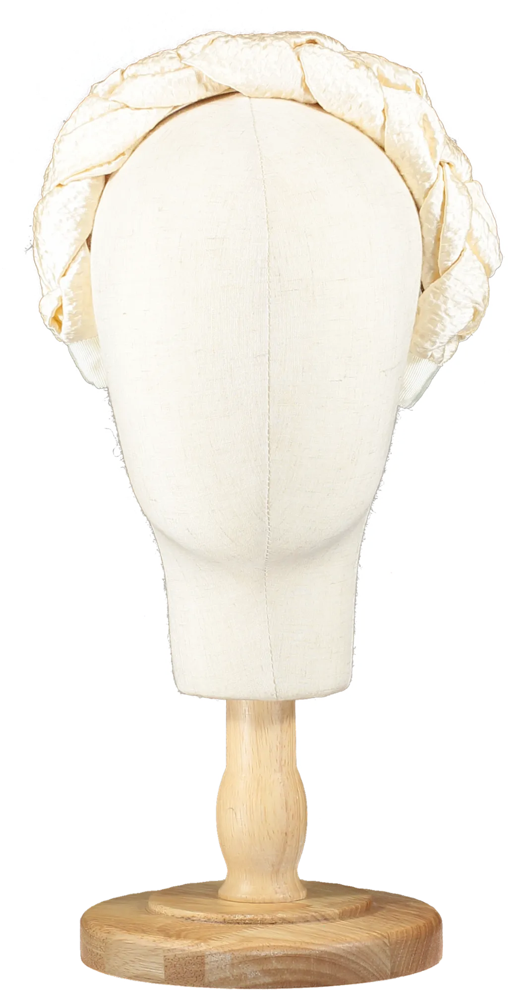 Jennifer Behr Cream Lori Headband In Silk Faille One Size