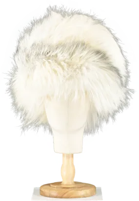 Jonny Beardsall White Faux Fur Contrast Hat UK S