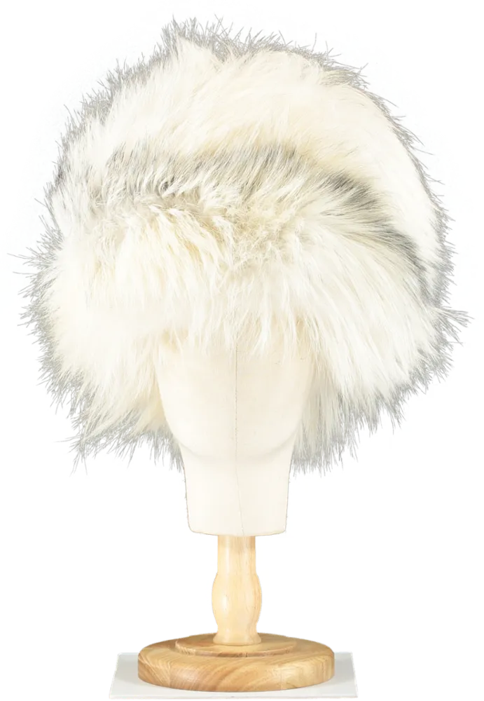 Jonny Beardsall White Faux Fur Contrast Hat UK S