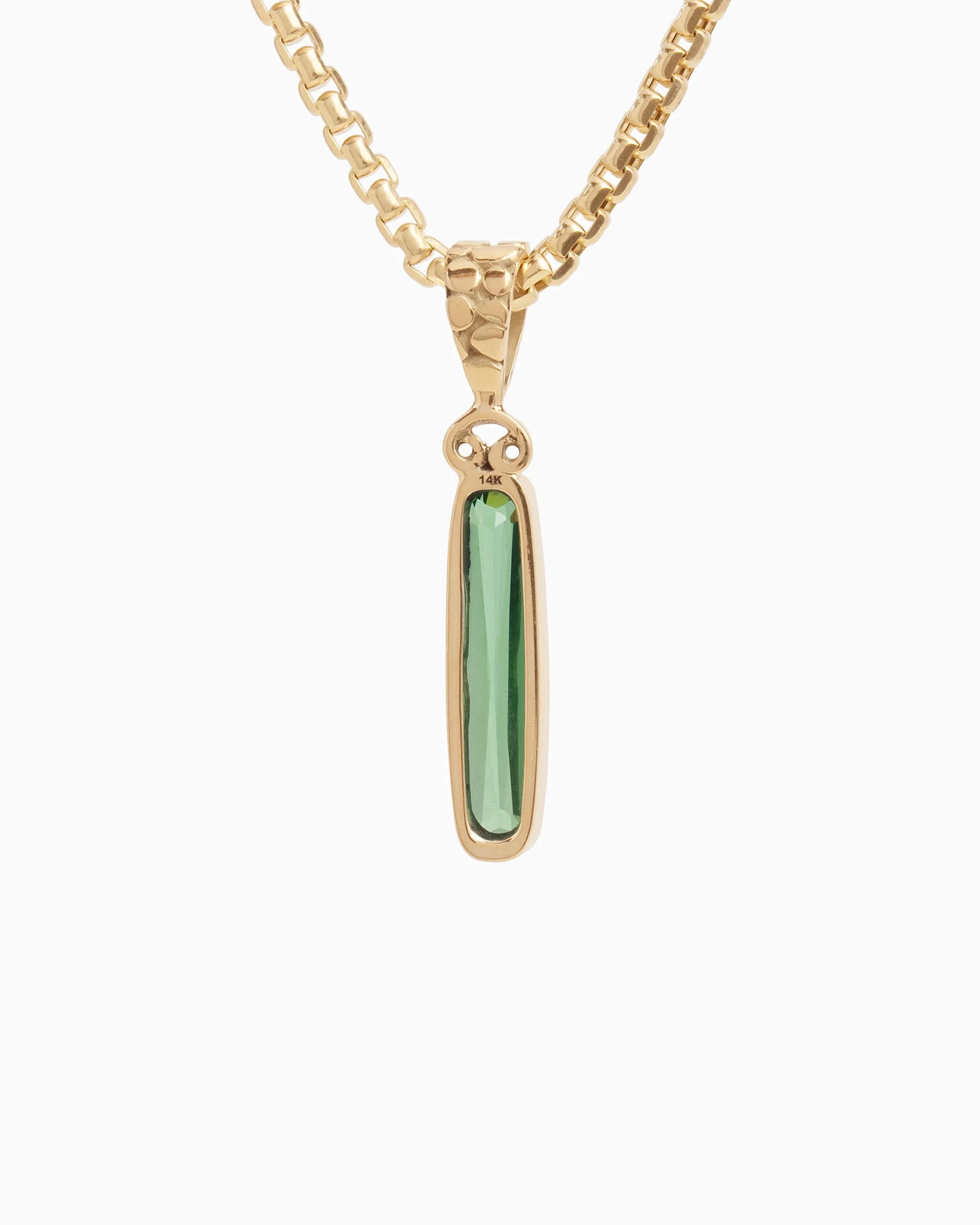 Longboard Pendant - Green Zircon