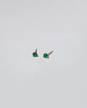 Martini Stud Earrings - Emerald