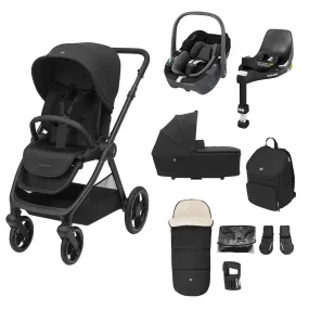 Maxi Cosi Oxford 9 Pieces Complete Travel System - Twillic Black