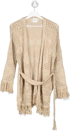 MISA Los Angeles Beige Harmony Cardigan UK XS