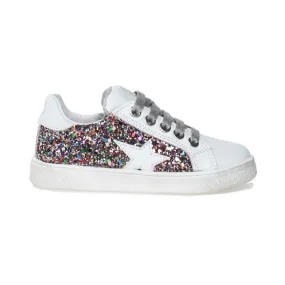 Naturino (Sizes 33-35) Pinn White/Multi Glitter