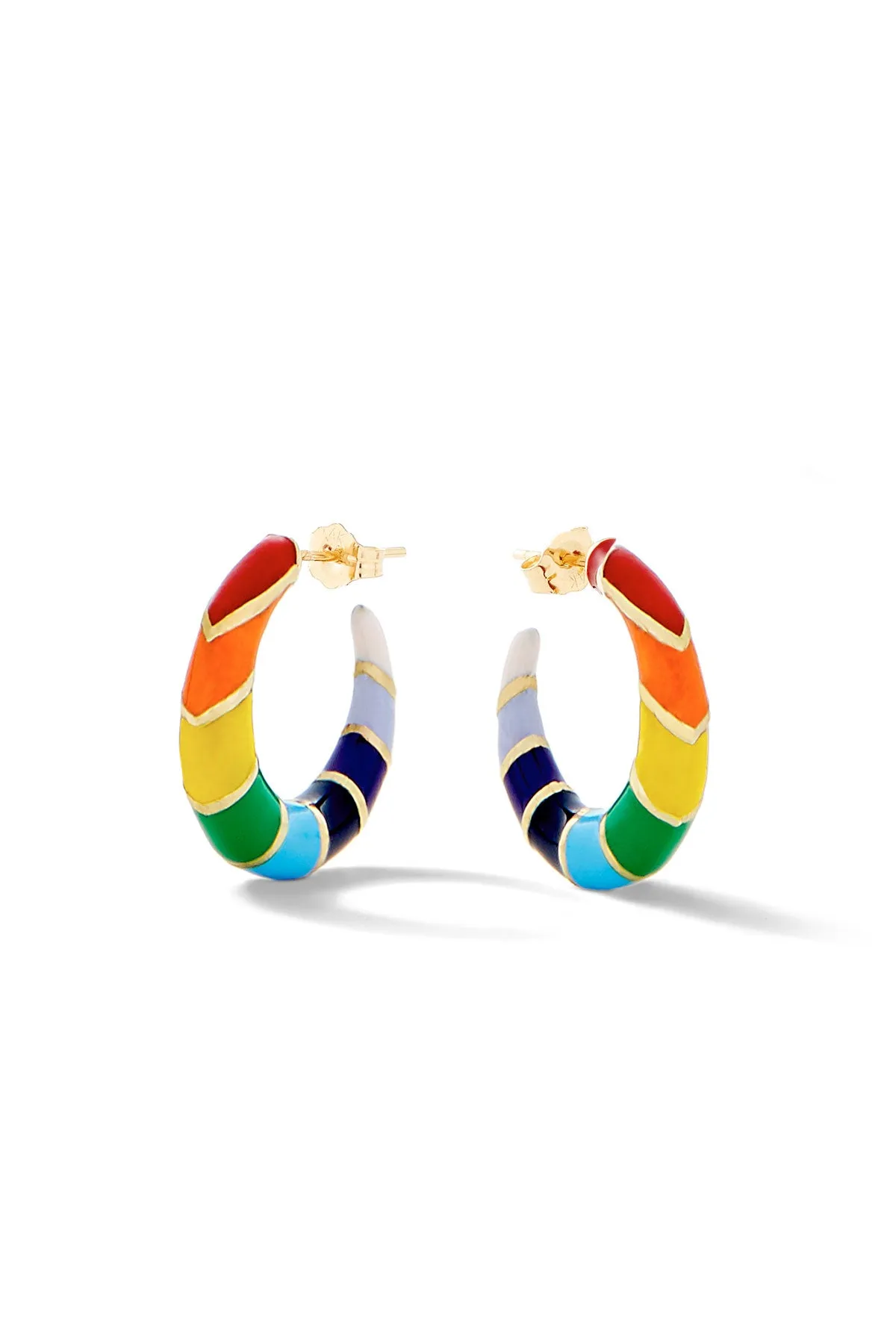 Petite V Hoops - Rainbow