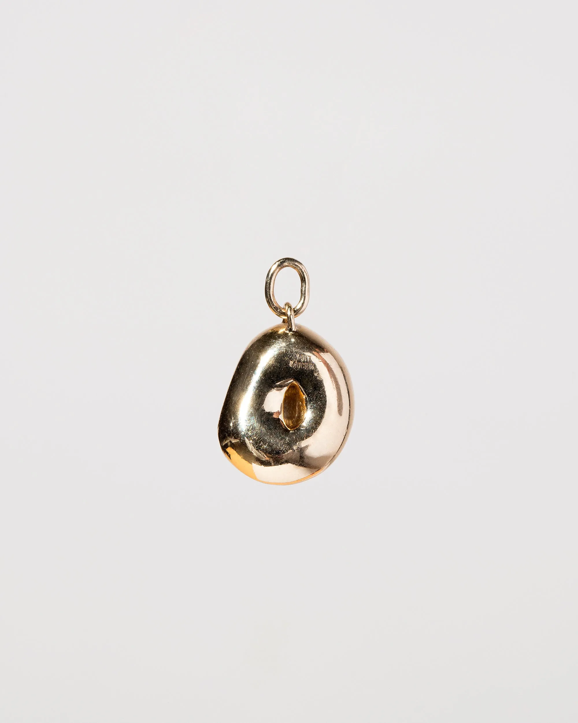 Plain Bagel Charm with Diamond Cream Cheese