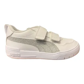 Puma Multiflex Glitzm FS V PS 384885 01 white silver girls' sneakers