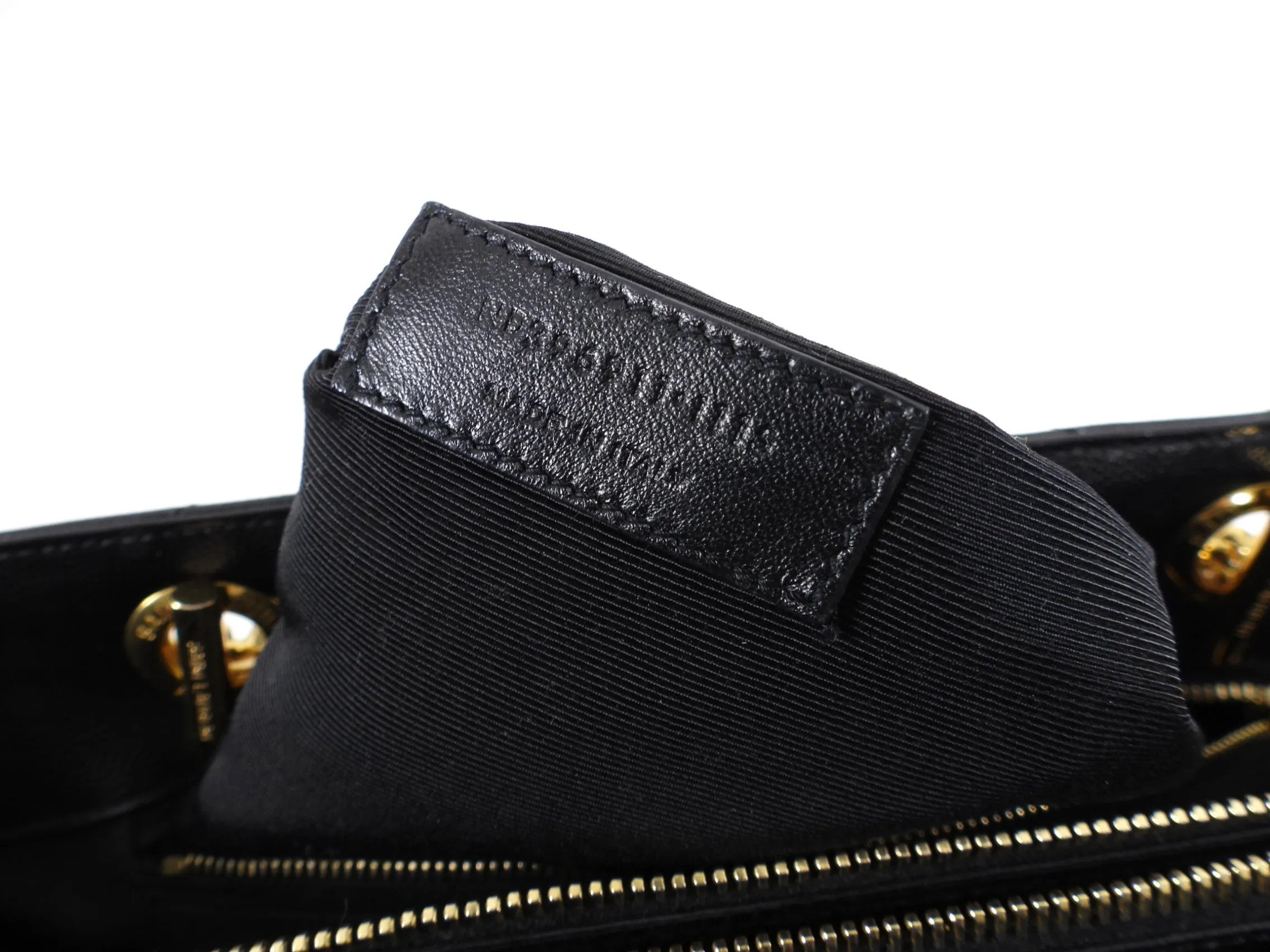 Saint Laurent Black Chevron Chain Shoulder Tote Bag