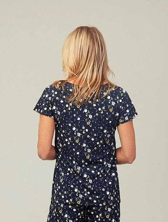 Saloos Extended Shoulder Floral Print Top