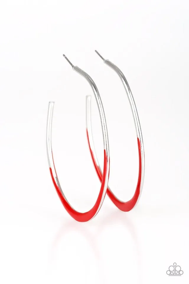 So-Seren-DIP-itous Red Hoop-Earrings