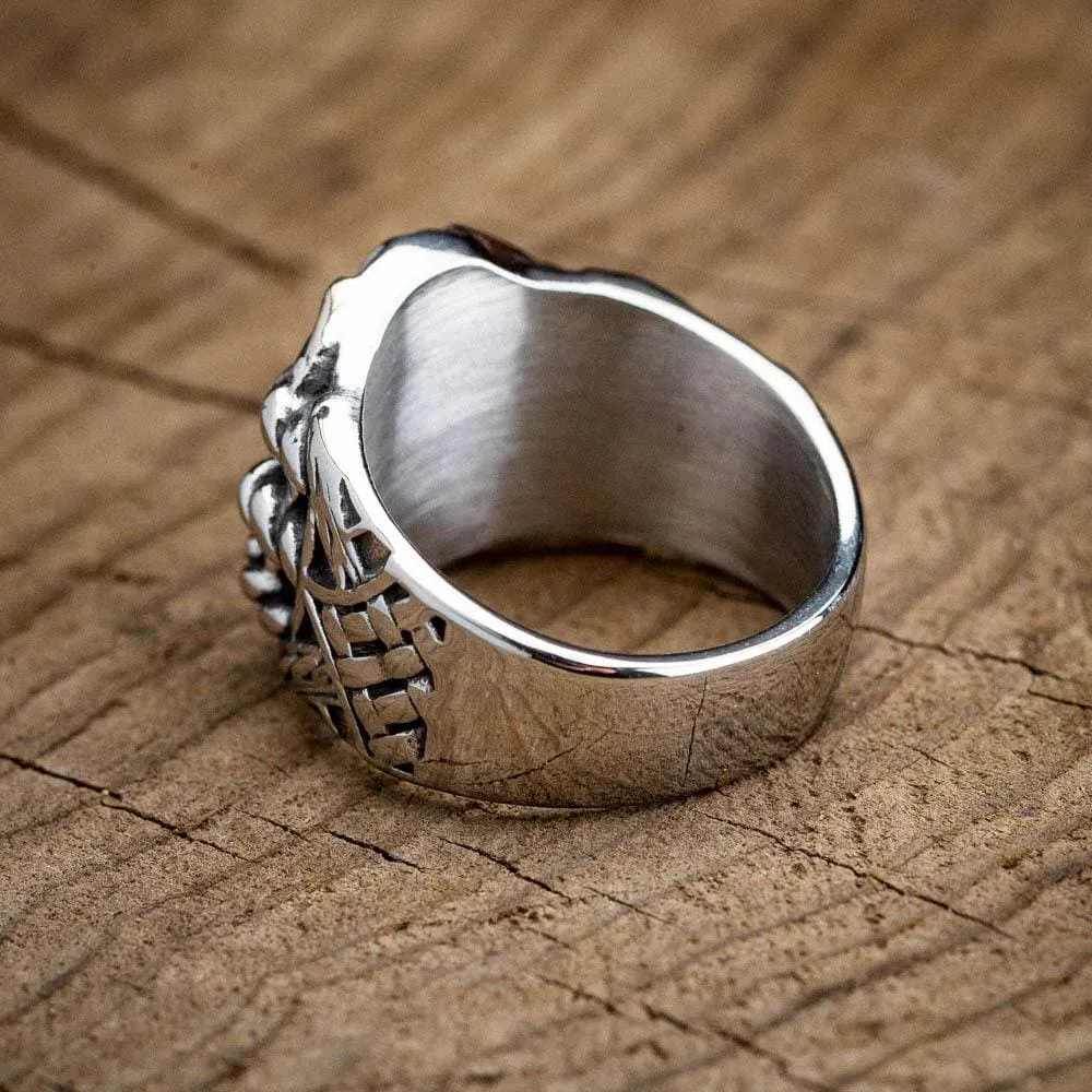 Stainless Steel Triple Rune Ring