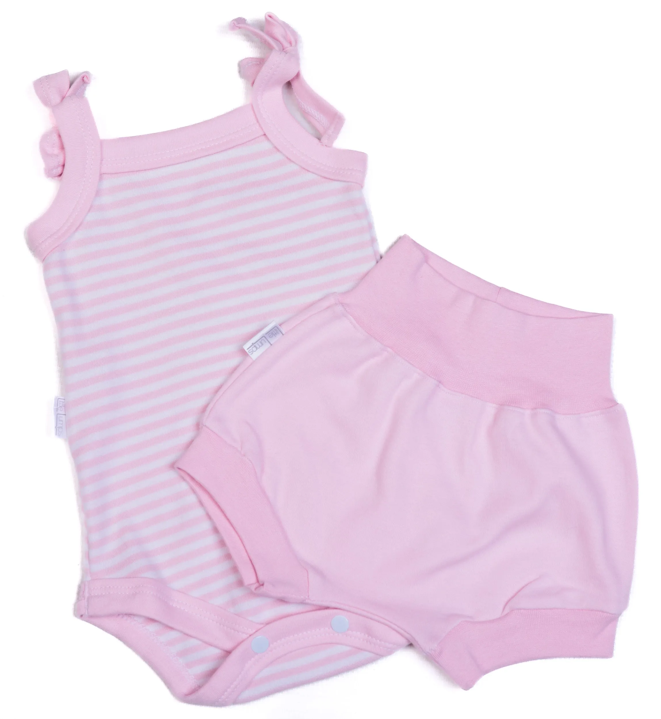 Strappy baby onesie & short set