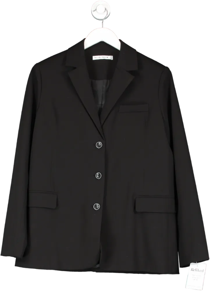 Third Form Black Reset Tailored Single Breast Blazer UK 8