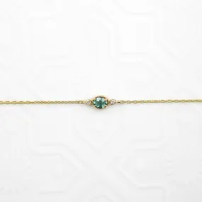 Unheated Madagascar Sapphire Bracelet, 14k Yellow Gold