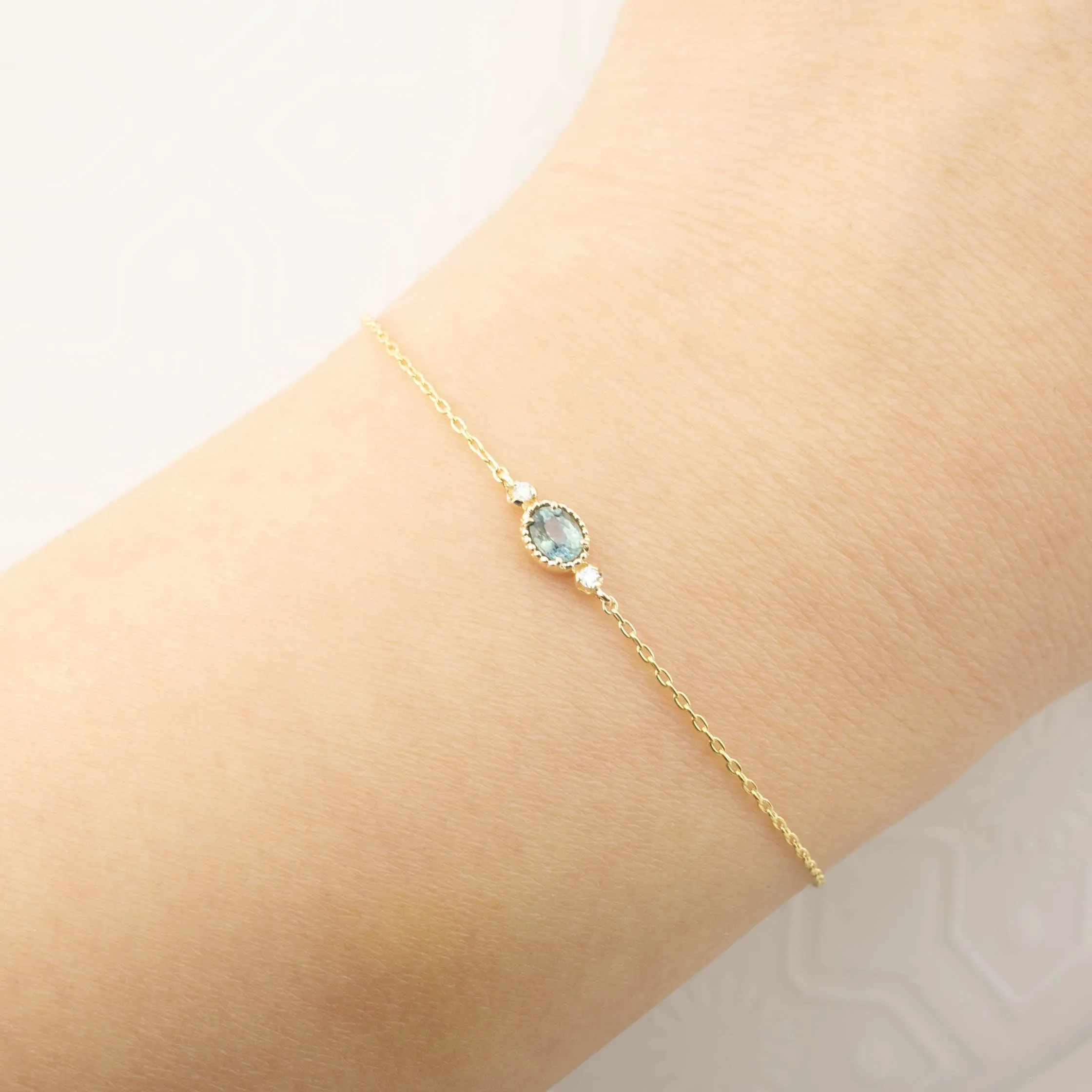 Unheated Madagascar Sapphire Bracelet, 14k Yellow Gold